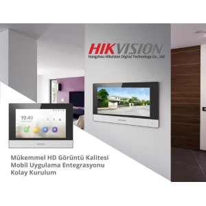 Hikvision DS-KH6320-WTE1 7 TFT İç Mekan İP Görüntülü Diafon Ekran